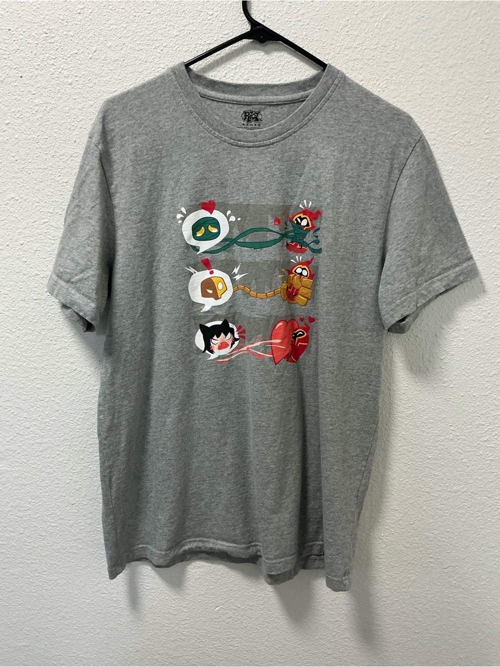 Riot Games League of Legends Shirt Men’s XXL Amumu Blitzcrank Ahri Emotes Gray